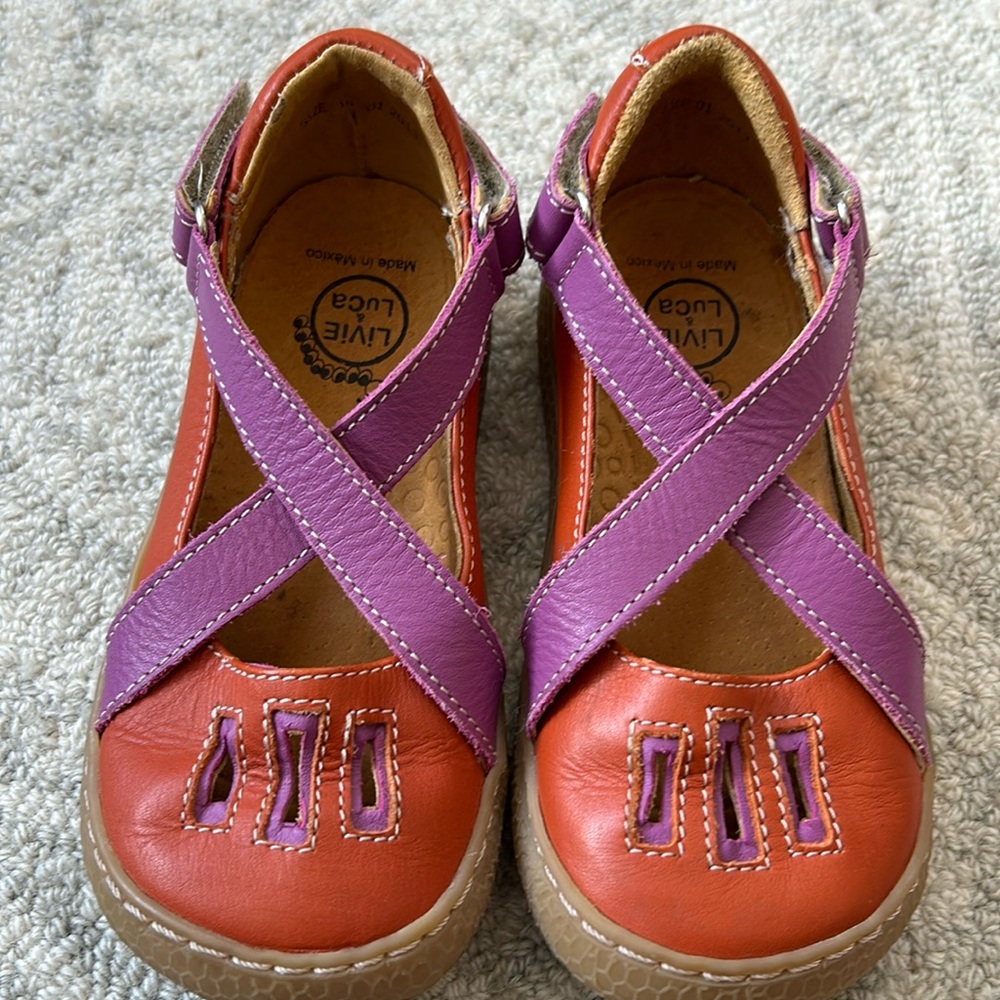 Livie and Luca Matilda Jane Orange and Pink Shoes Size 10